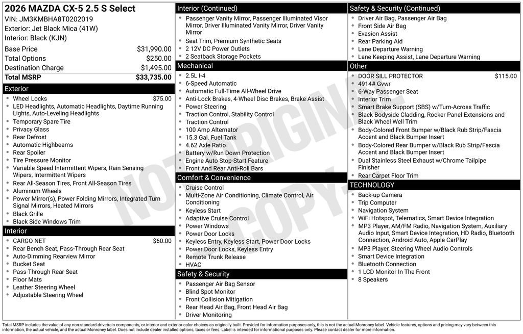 New 2026 MAZDA CX-5 Select AWD/4WD image 6