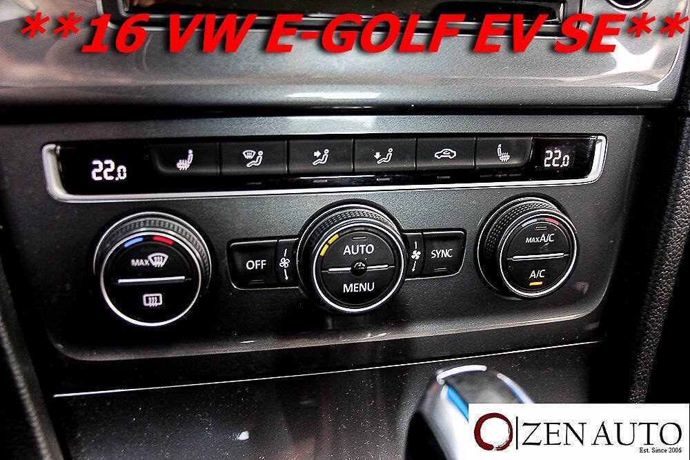 Used 2016 Volkswagen e-Golf SE FWD image 18