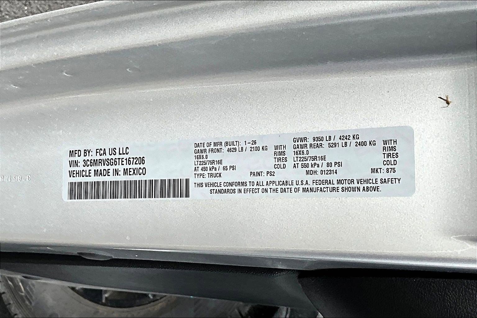 New 2026 RAM ProMaster 3500 w/ Quick Order Package 22H SLT+ FWD image 12