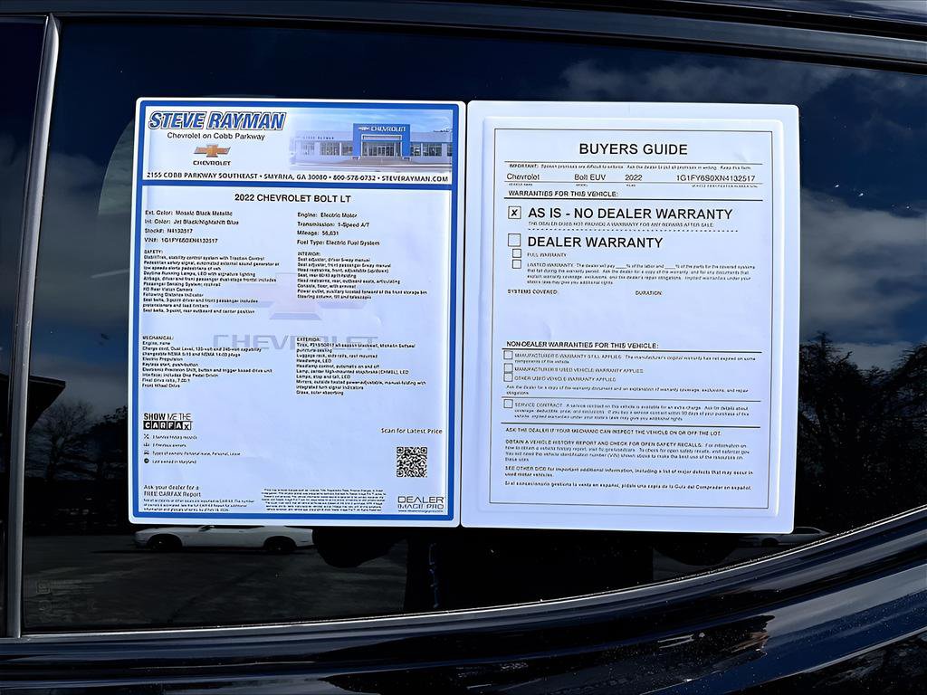 Certified 2022 Chevrolet Bolt EUV LT w/ Convenience Package image 26