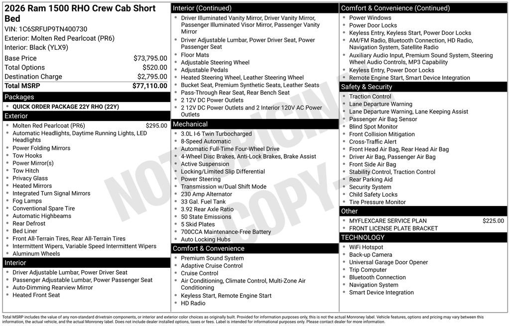 New 2026 RAM 1500 RHO AWD/4WD image 41