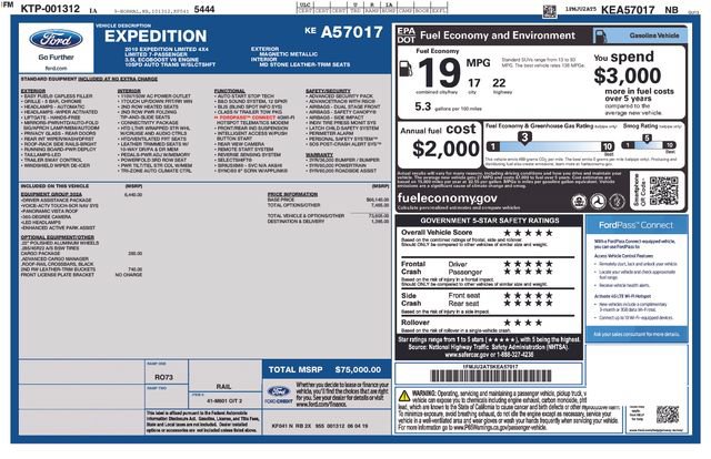 Used 2019 Ford Expedition Limited w/ Equipment Group 302A AWD/4WD image 4