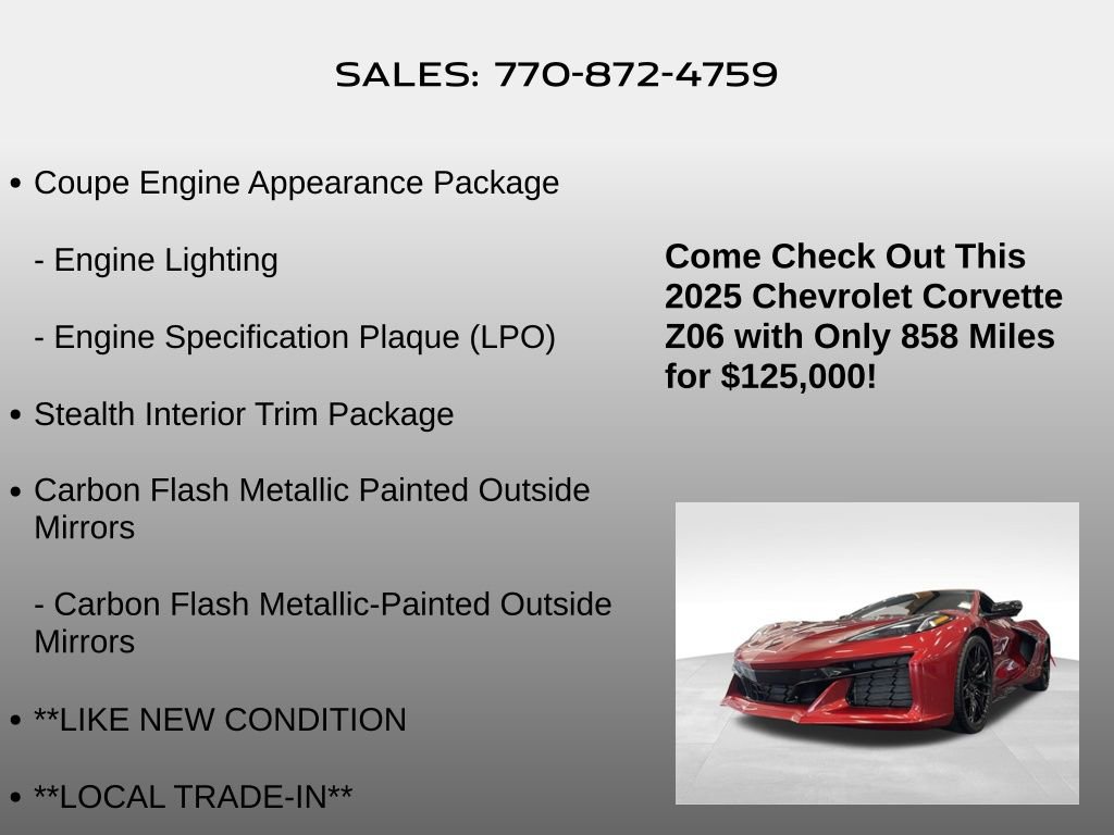 Used 2025 Chevrolet Corvette Z06 image 20