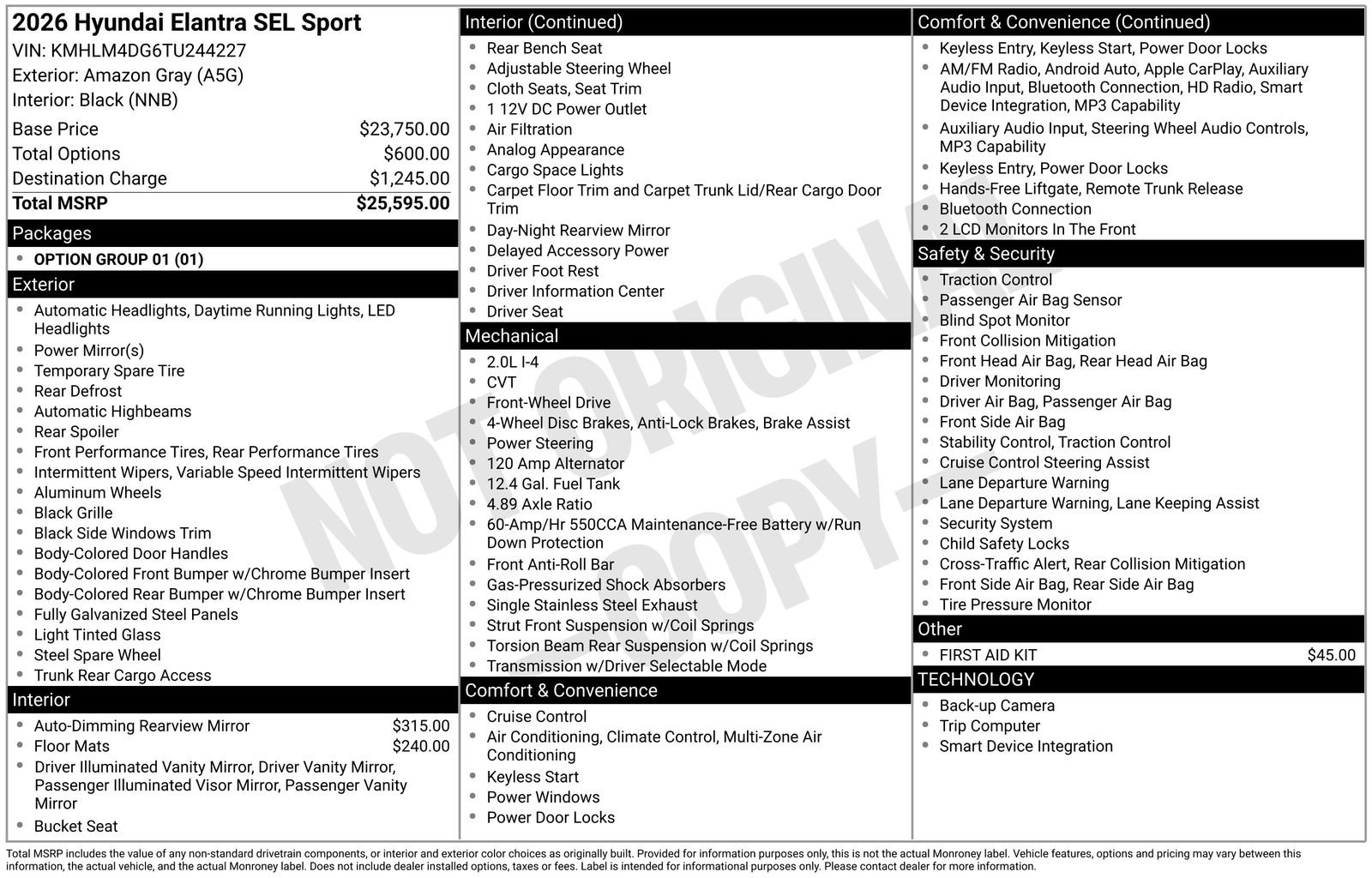 New 2026 Hyundai Elantra Sport FWD image 27