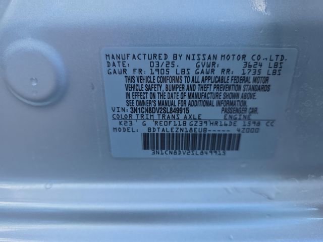 Used 2025 Nissan Versa S w/ Trunk Package image 9