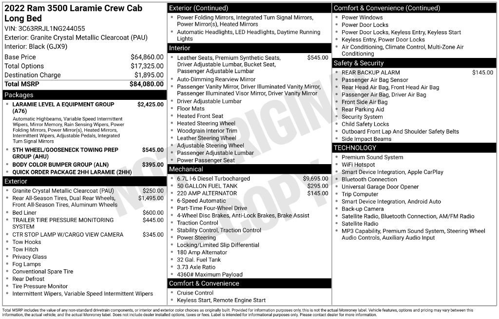 Used 2022 RAM 3500 Laramie AWD/4WD image 5