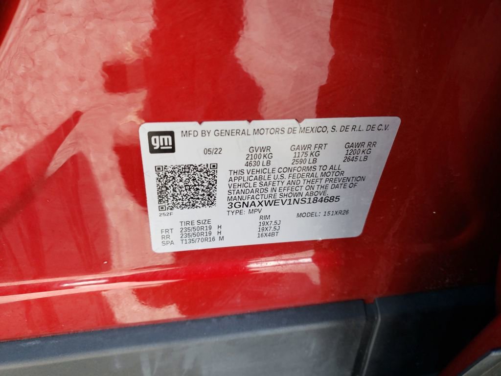 Used 2022 Chevrolet Equinox RS w/ RS Leather Package image 30