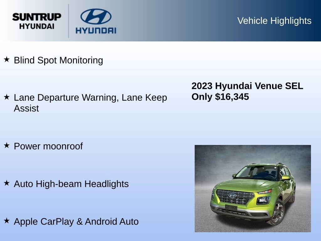 Used 2023 Hyundai Venue SEL image 8