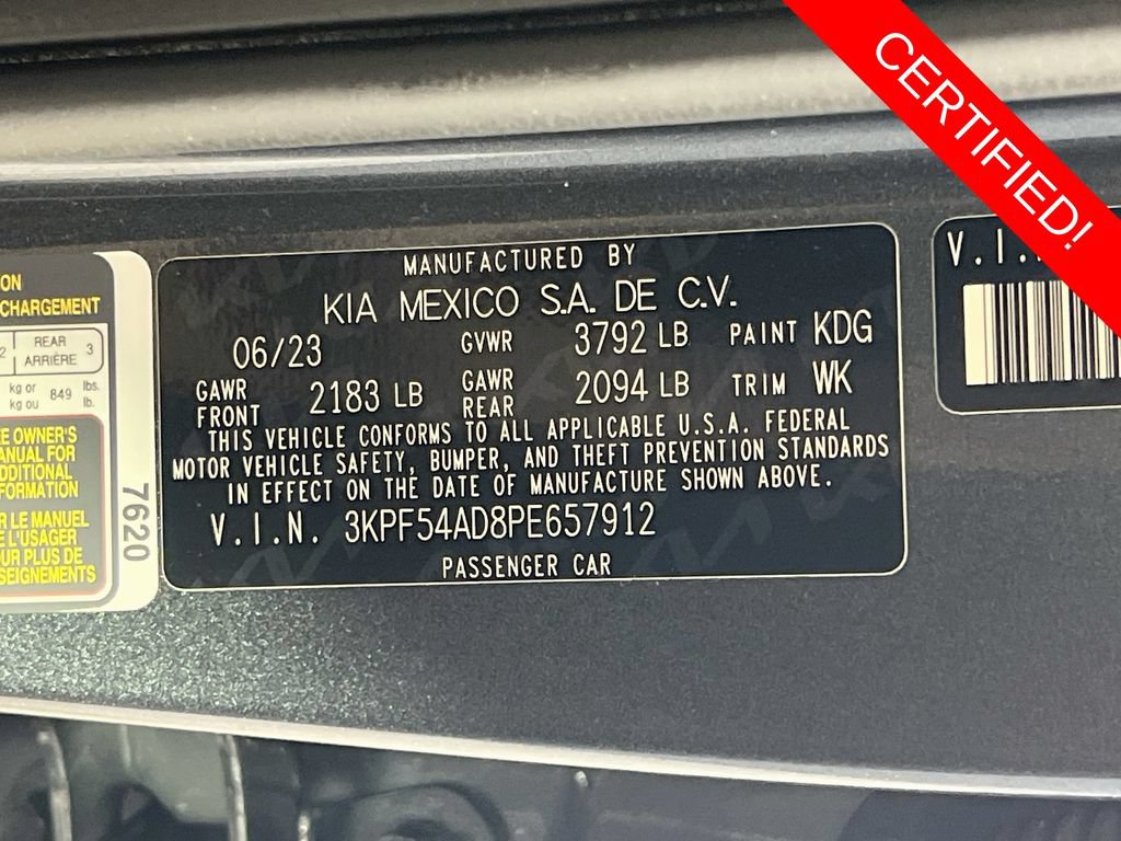 Certified 2023 Kia Forte GT-Line w/ GT-Line Technology Package FWD image 31