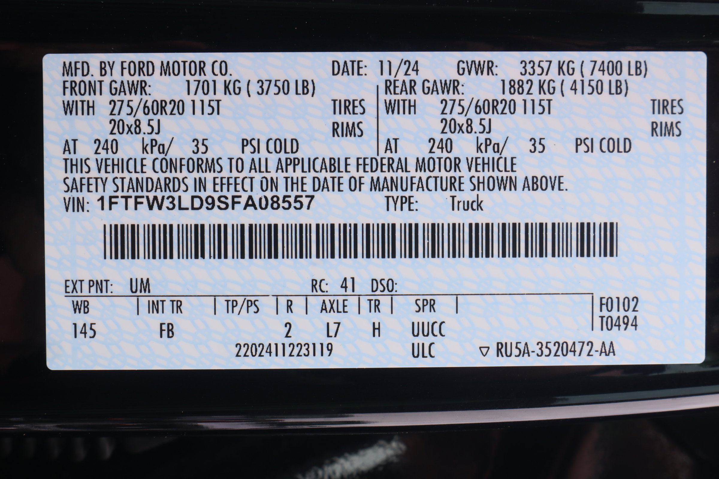 New 2025 Ford F150 XLT w/ Equipment Group 302A MID image 17