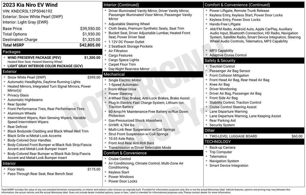 Certified 2023 Kia Niro Wind w/ Wind Preserve Package FWD image 28