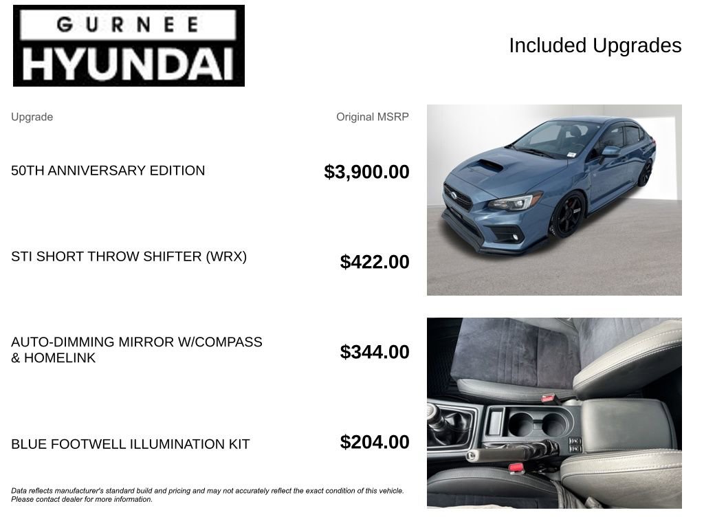 Used 2018 Subaru WRX Limited w/ 50th Anniversary Edition image 4