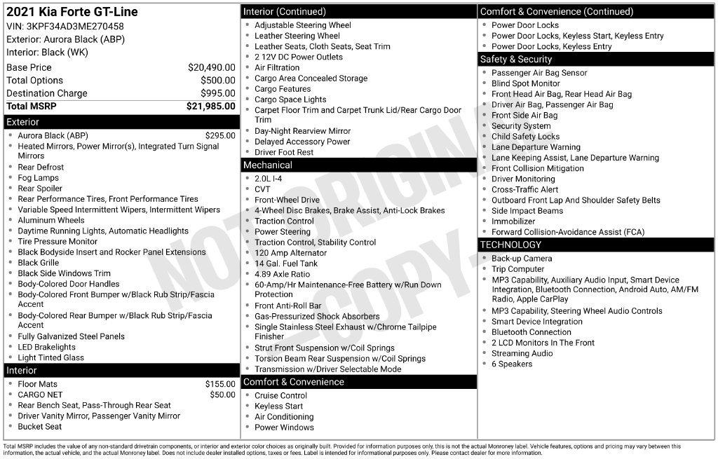 Used 2021 Kia Forte GT-Line FWD image 38