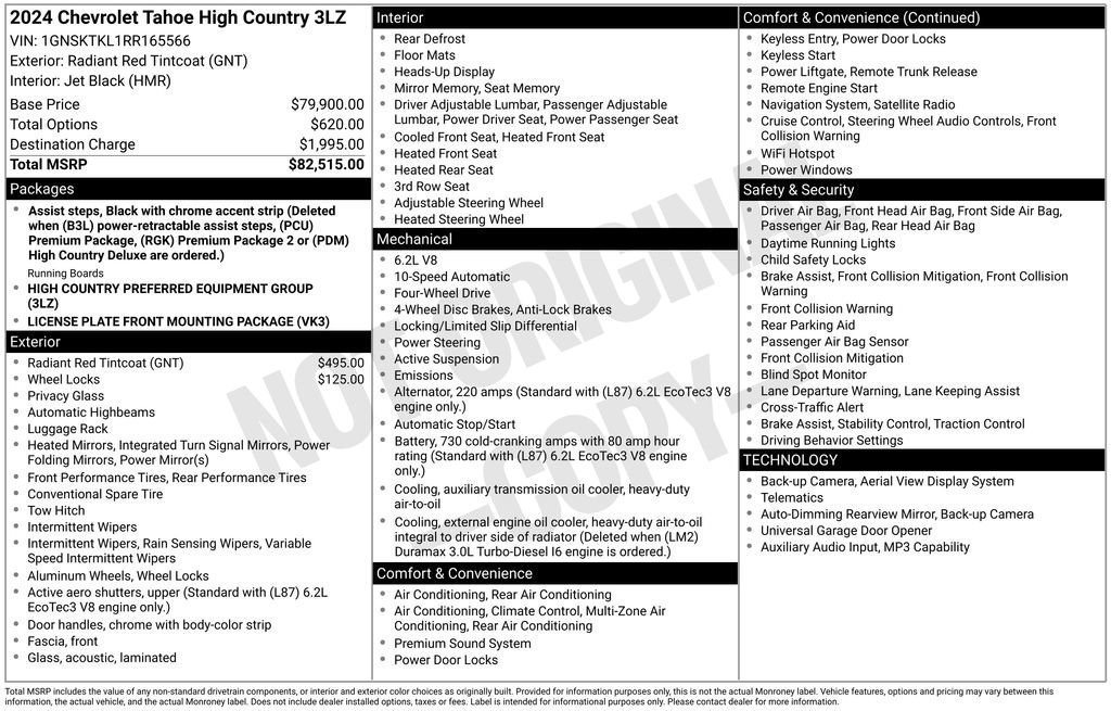 Certified 2024 Chevrolet Tahoe High Country AWD/4WD image 39