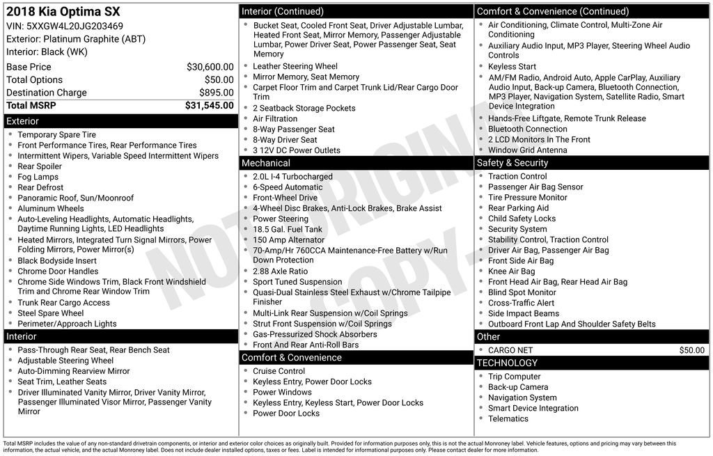 Used 2018 Kia Optima SX image 11