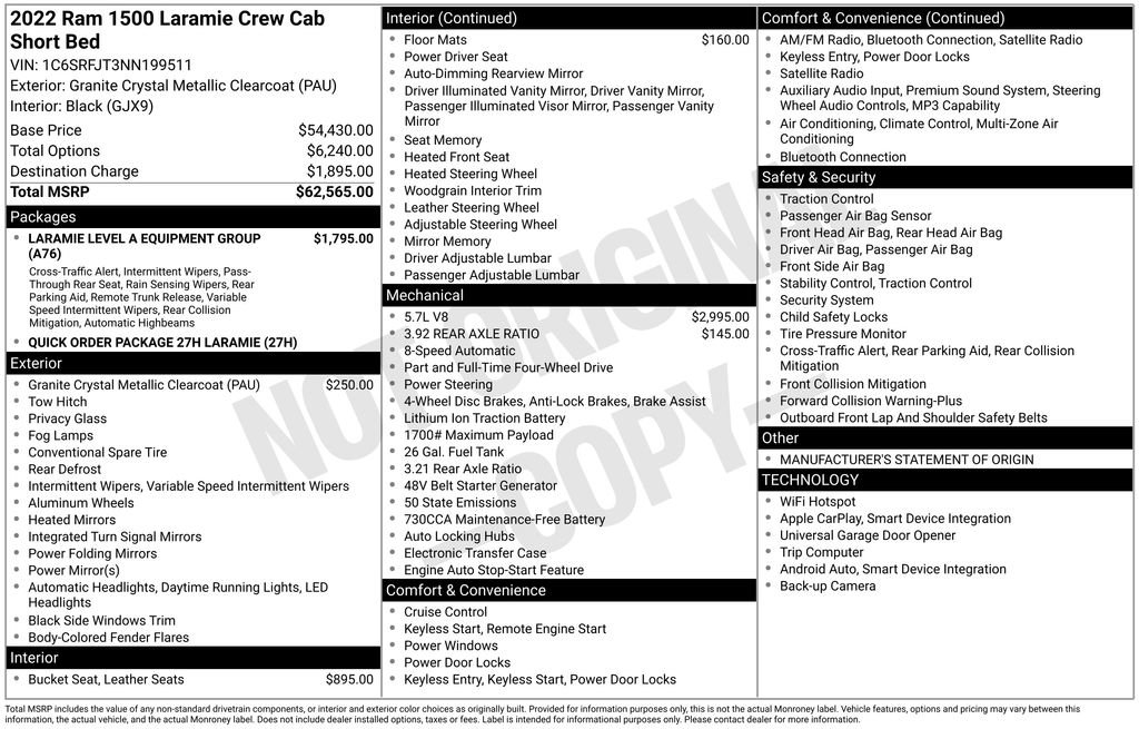 Used 2022 RAM 1500 Laramie AWD/4WD image 4