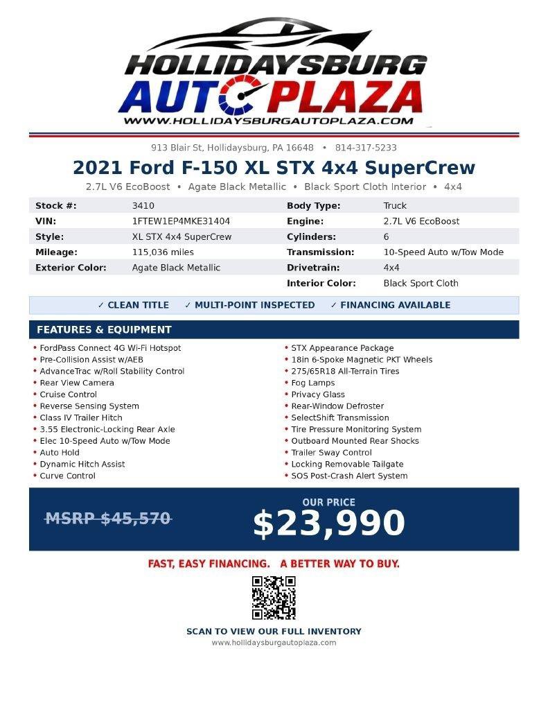 Used 2021 Ford F150 XL w/ STX Appearance Package AWD/4WD image 2
