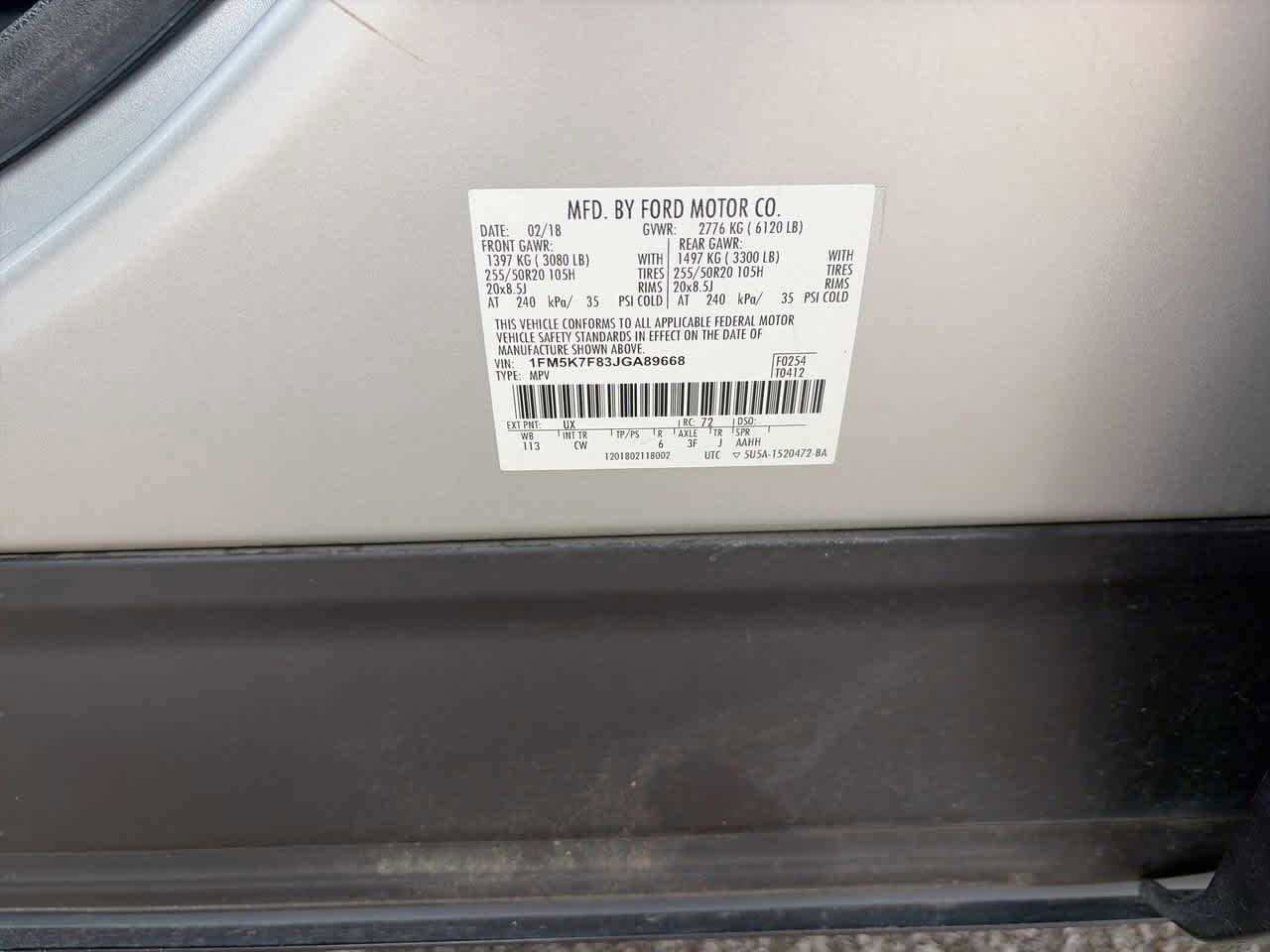 Used 2018 Ford Explorer Limited FWD image 31