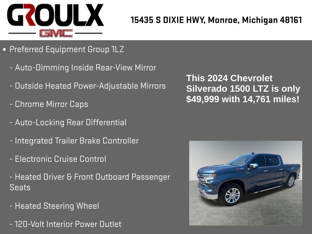 Used 2024 Chevrolet Silverado 1500 LTZ w/ LTZ Premium Package AWD/4WD image 22