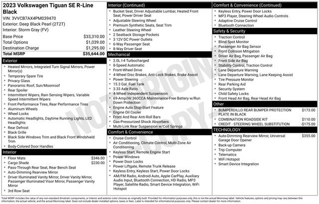 Used 2023 Volkswagen Tiguan SE R-Line image 7