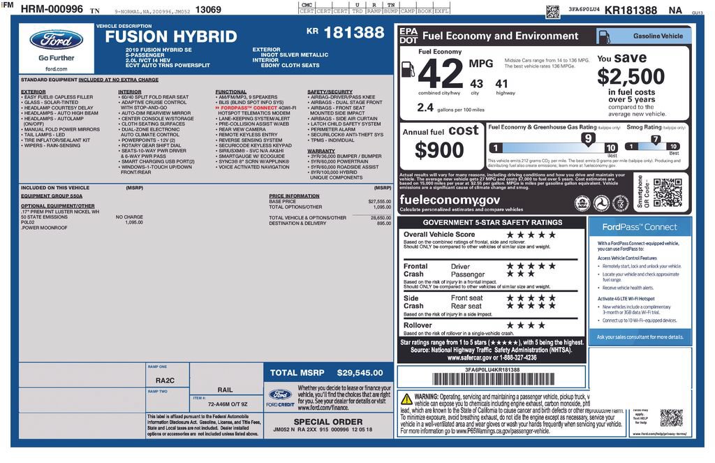 Used 2019 Ford Fusion SE FWD image 15