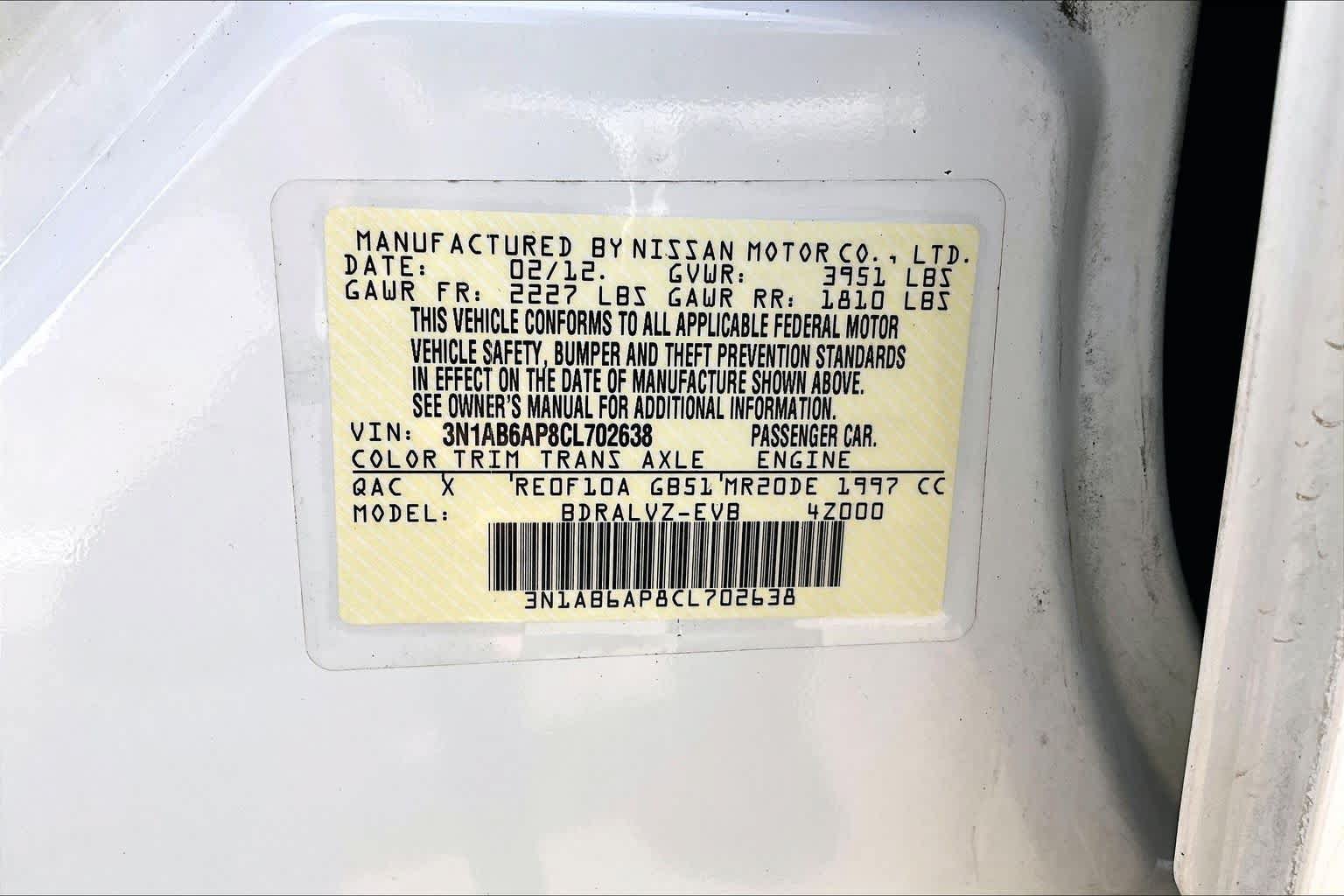 Used 2012 Nissan Sentra 2.0 SL w/ Navigation Pkg FWD image 31