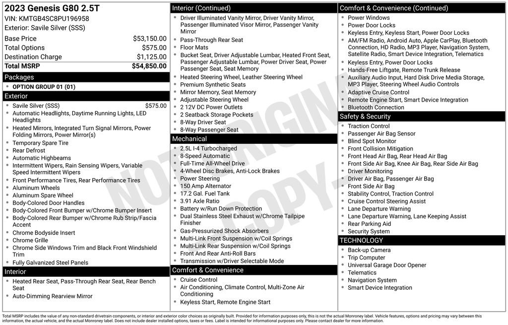 Used 2023 Genesis G80 2.5T image 8