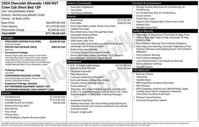 Used 2024 Chevrolet Silverado 1500 RST w/ True North Edition Plus AWD/4WD image 2