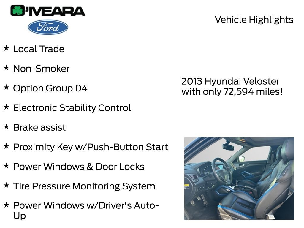 Used 2013 Hyundai Veloster Turbo w/ Ultimate Pkg FWD image 7