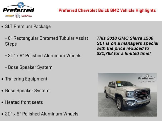 Certified 2018 GMC Sierra 1500 SLT w/ SLT Premium Package AWD/4WD image 2