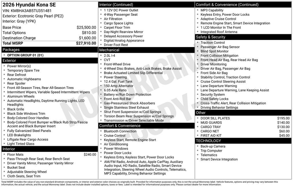 Certified 2026 Hyundai Kona SE image 31