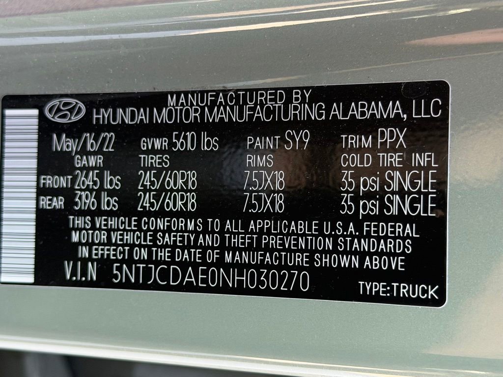 Used 2022 Hyundai Santa Cruz SEL w/ Activity Package image 34