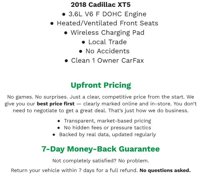 Used 2018 Cadillac XT5 Premium Luxury AWD/4WD image 2
