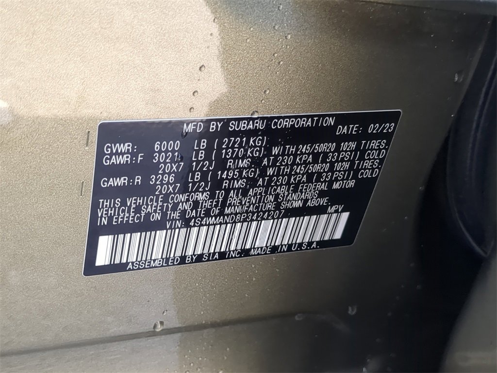 Certified 2023 Subaru Ascent Limited image 36