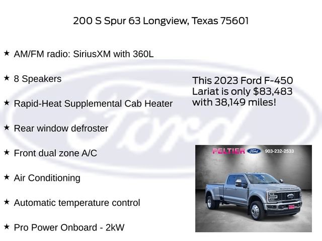 Certified 2023 Ford F450 Lariat w/ Lariat Ultimate Package image 25