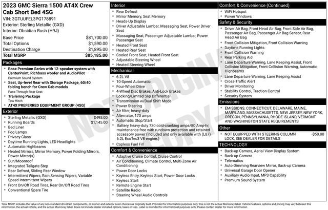 Certified 2023 GMC Sierra 1500 AT4X image 40