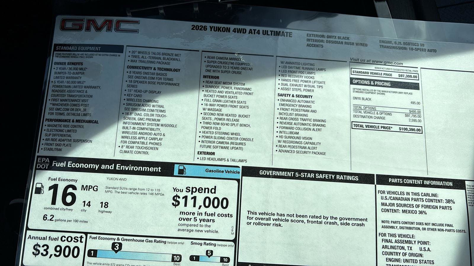 New 2026 GMC Yukon AT4 Ultimate image 43