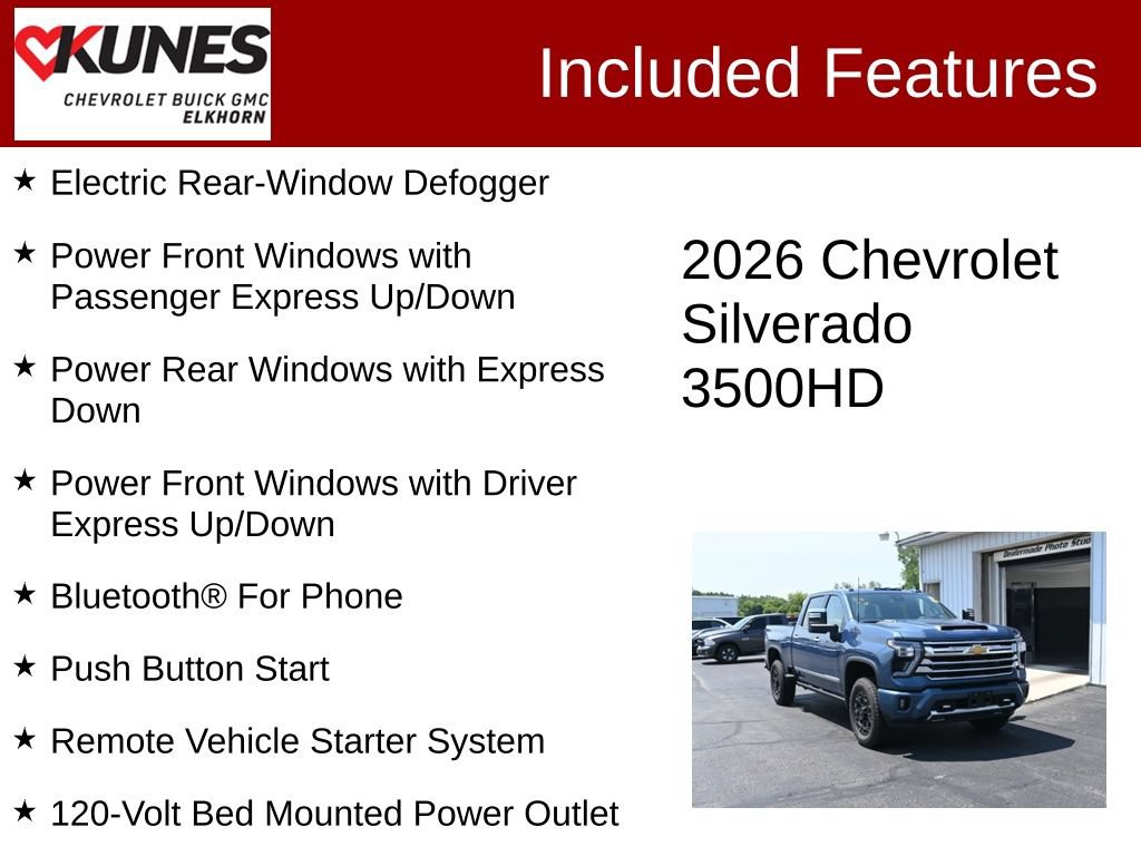 Used 2026 Chevrolet Silverado 3500 High Country w/ High Country Premium Package AWD/4WD image 3