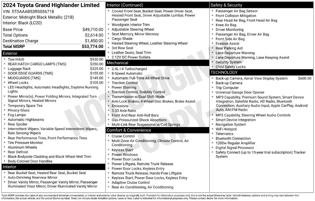 Used 2024 Toyota Grand Highlander AWD image 3