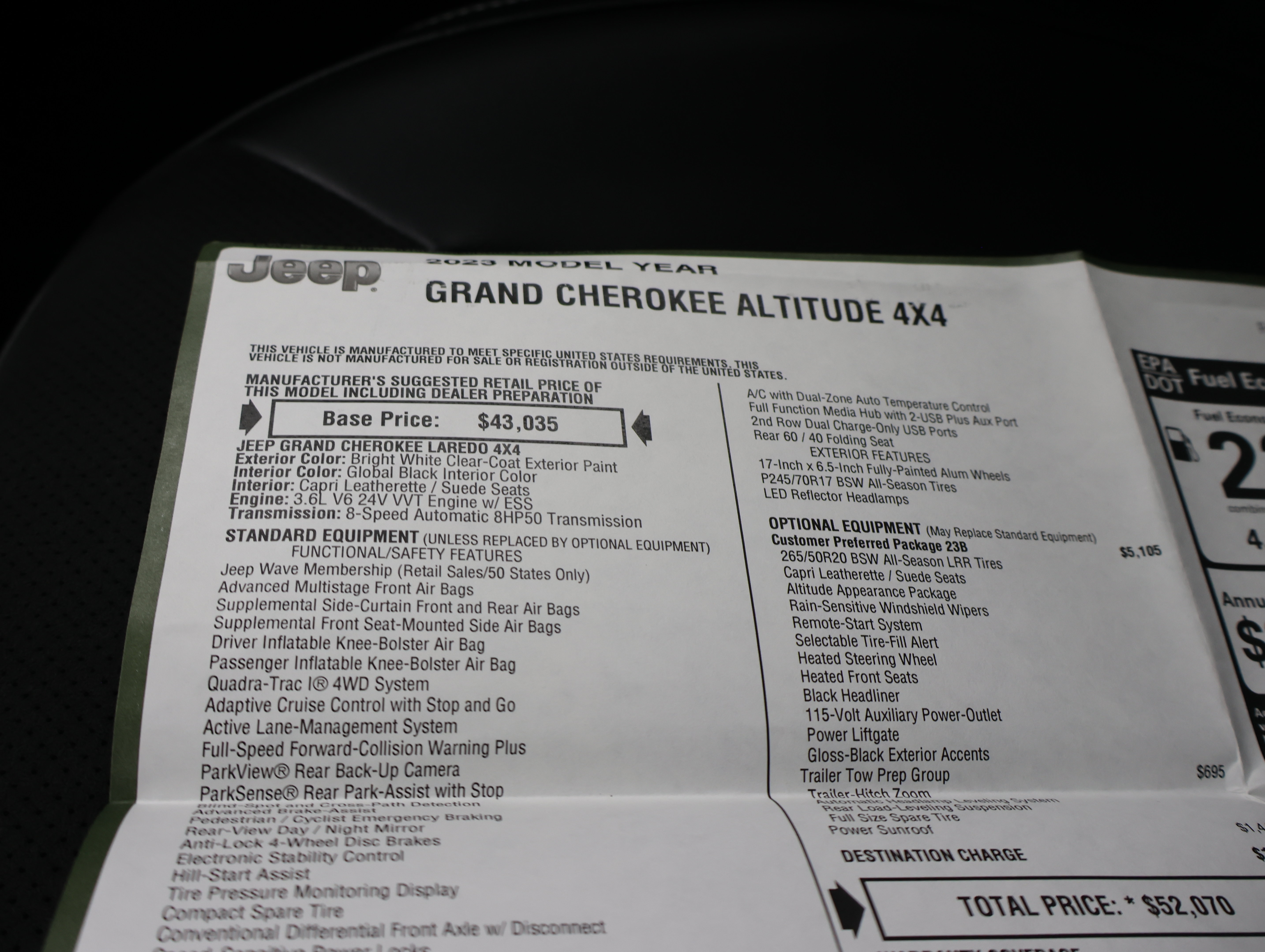 Used 2023 Jeep Grand Cherokee Altitude AWD/4WD image 64