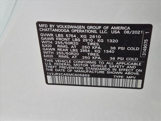 Used 2021 Volkswagen Atlas SE w/ Panoramic Sunroof Package FWD image 23