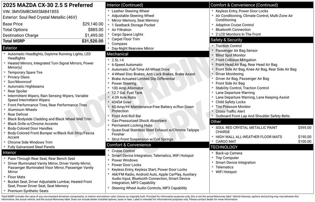 Certified 2025 MAZDA CX-30 AWD 2.5 S w/ Preferred Package image 26