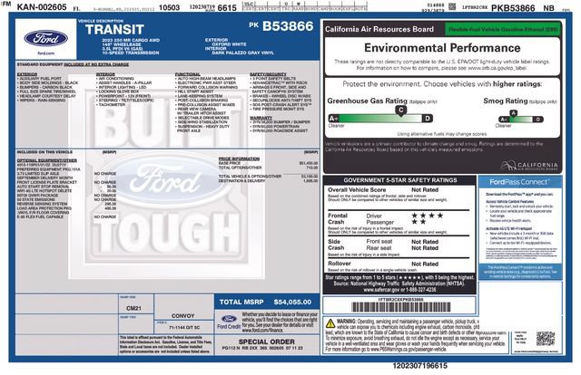 Certified 2023 Ford Transit 250 Medium Roof AWD w/ Load Area Protection Package image 38