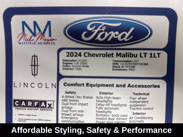 Used 2024 Chevrolet Malibu LT FWD image 32