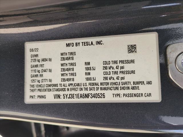 Used 2022 Tesla Model 3 Standard Range RWD image 15