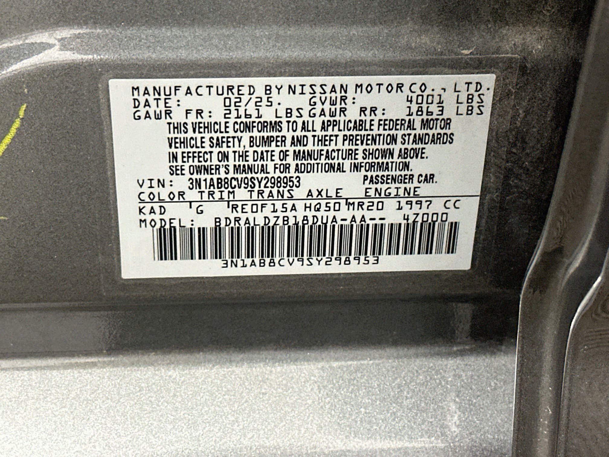 Used 2025 Nissan Sentra SV FWD image 12