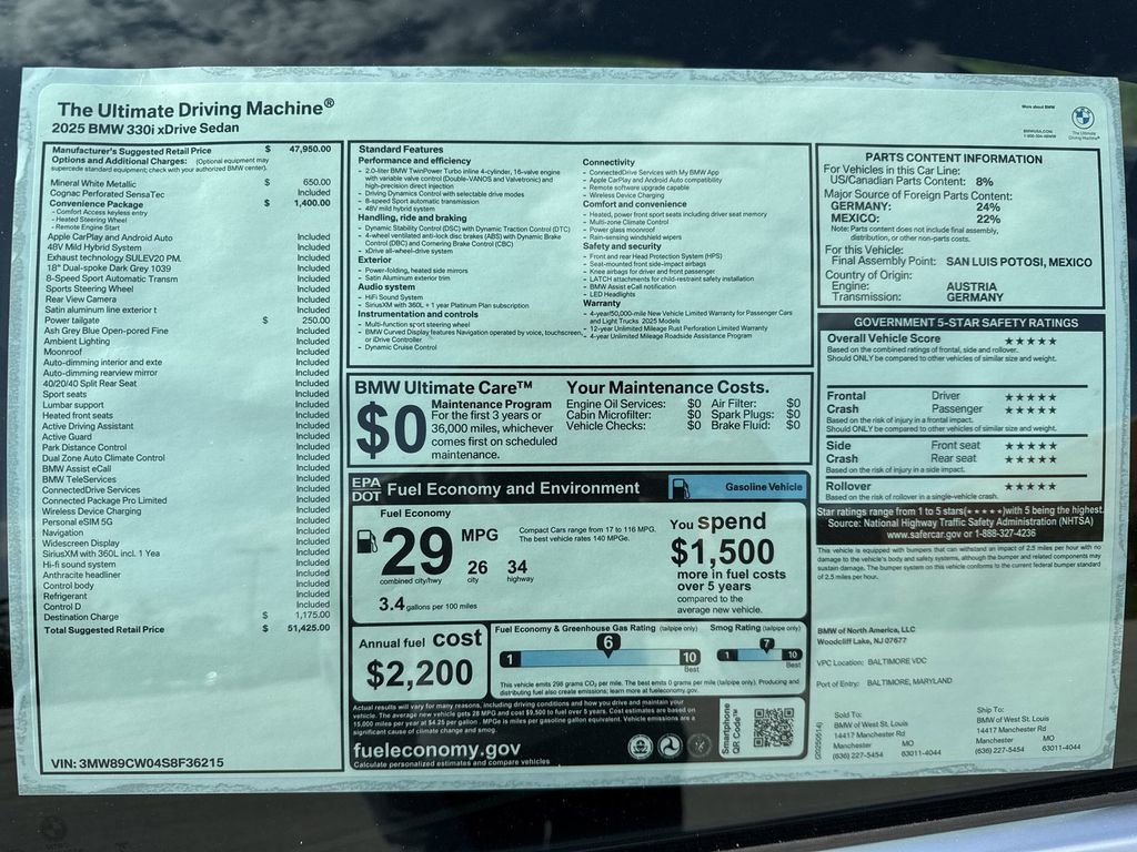 Used 2025 BMW 330i xDrive Sedan w/ Convenience Package image 11