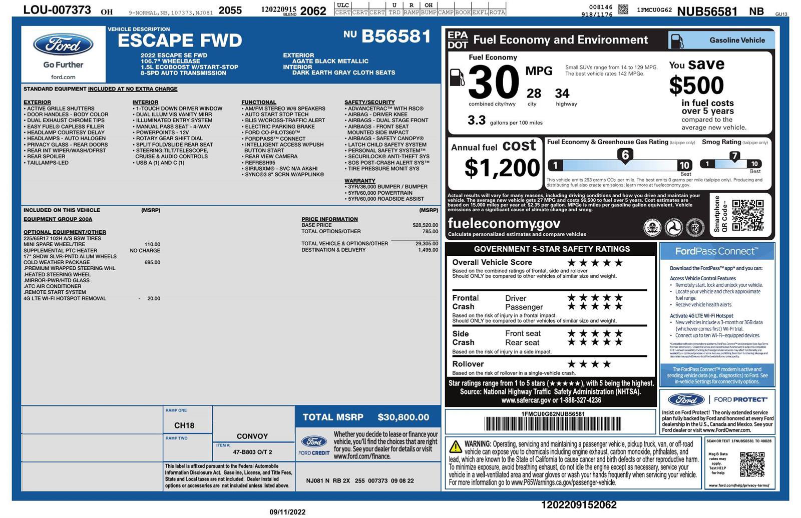 Used 2022 Ford Escape SE w/ Cold Weather Package FWD image 4