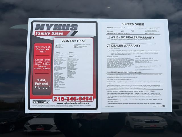 Used 2015 Ford F150 Lariat w/ Equipment Group 501A Mid AWD/4WD image 53