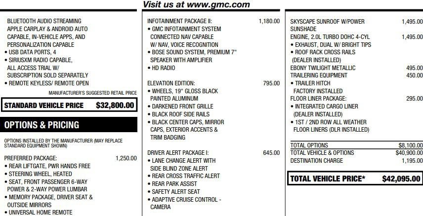 Used 2020 GMC Terrain SLT w/ Preferred Package AWD/4WD image 2